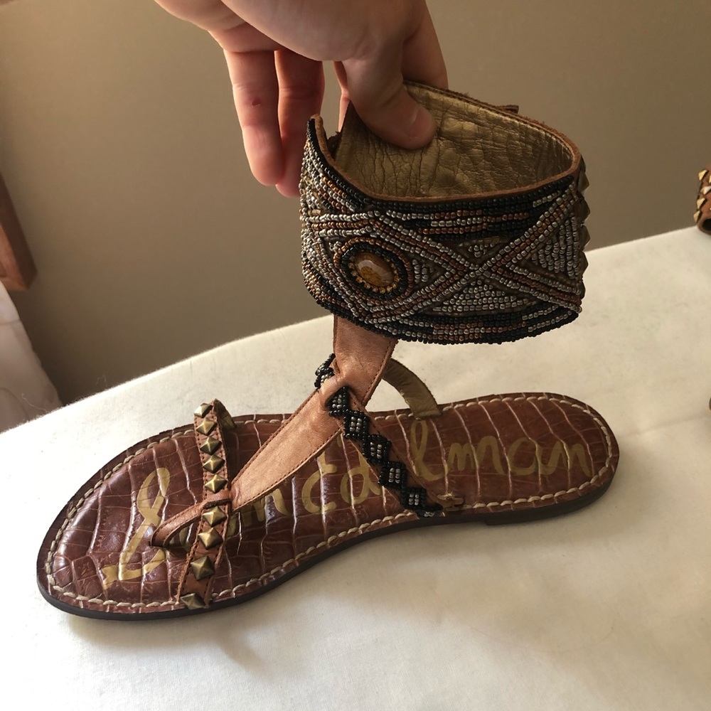 Sam Edelman Beaded Ankle Cuff Sandals